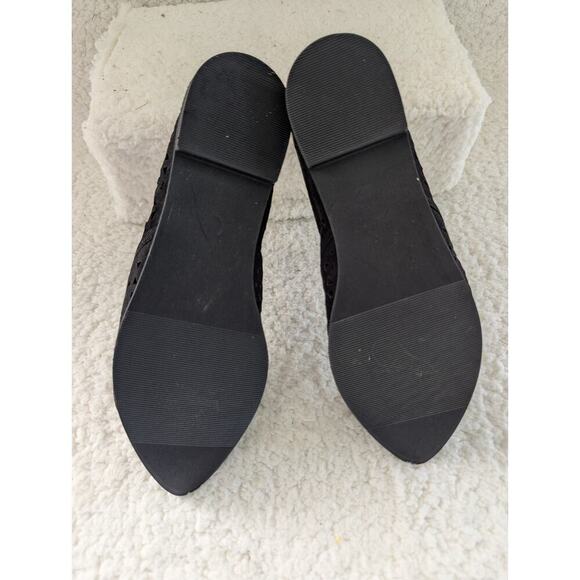 Qupid Shoes Women 7M Black Berta Slip On Summer Classic Loafers Open weave - Picture 4 of 7